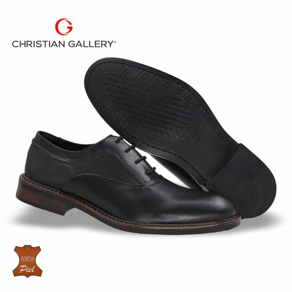 ZAPATO FORMAL DE PIEL MOD. 2673-1 COLOR NEGRO