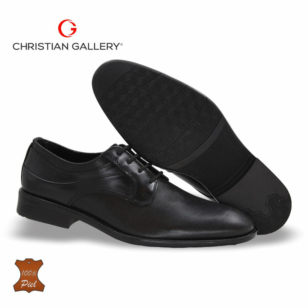 ZAPATO FORMAL DE PIEL MOD. 3024-1 COLOR NEGRO