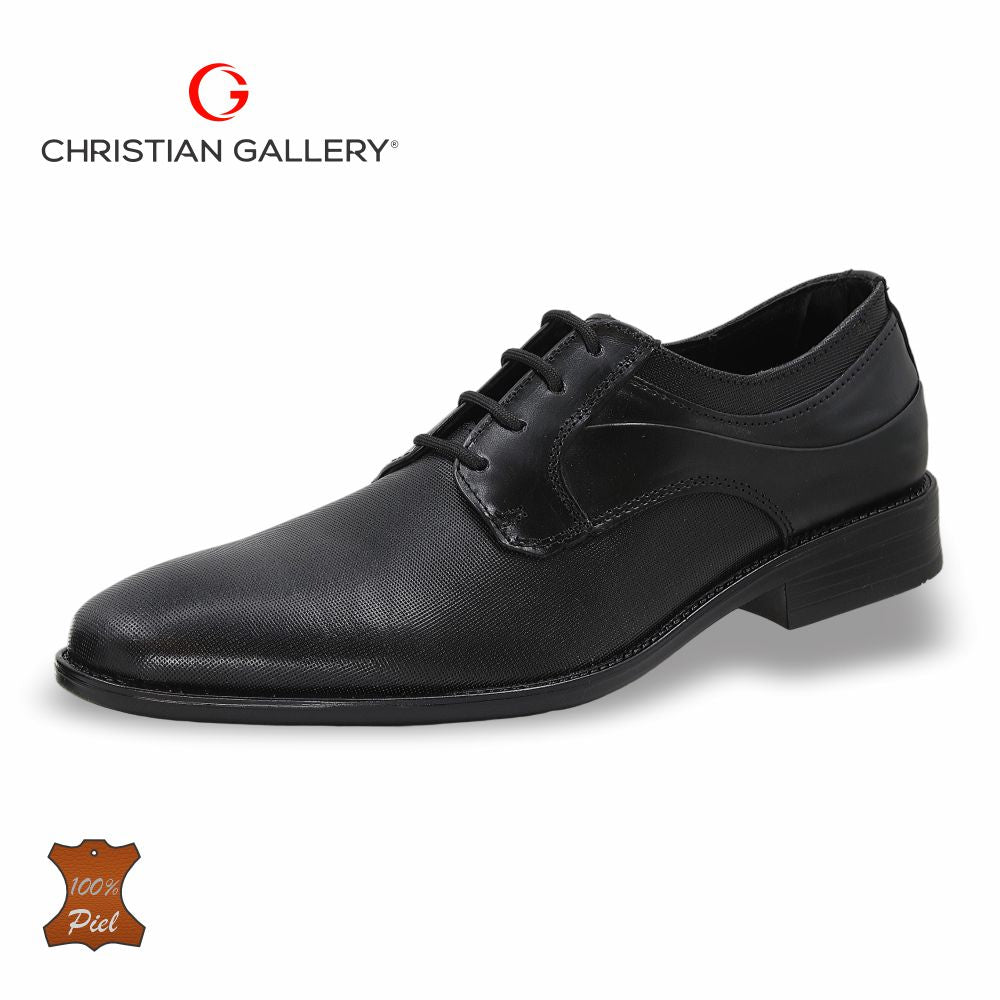 ZAPATO FORMAL DE PIEL MOD. 3024-1 COLOR NEGRO