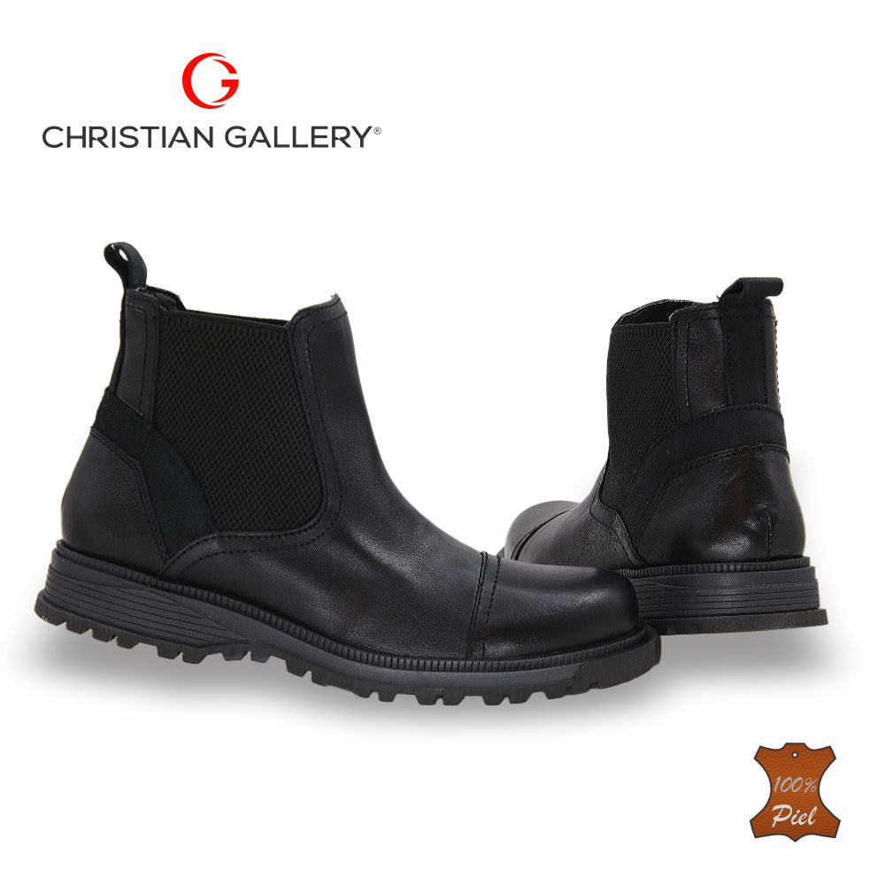 Bota Outdoor de Piel mod. 6101-1 color Negro – Christian Gallery