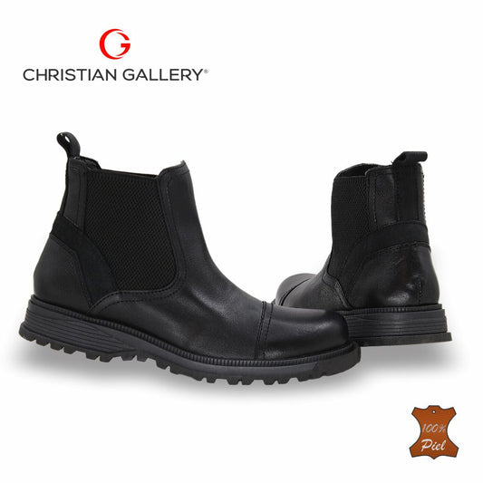 Bota Outdoor de Piel mod. 6101-1 color Negro – Christian Gallery