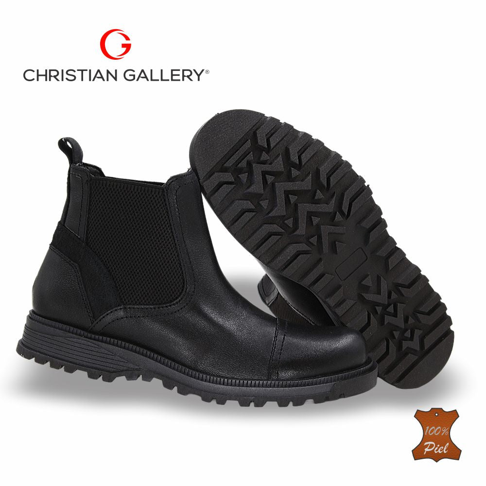 Bota Outdoor de Piel mod. 6101-1 color Negro – Christian Gallery