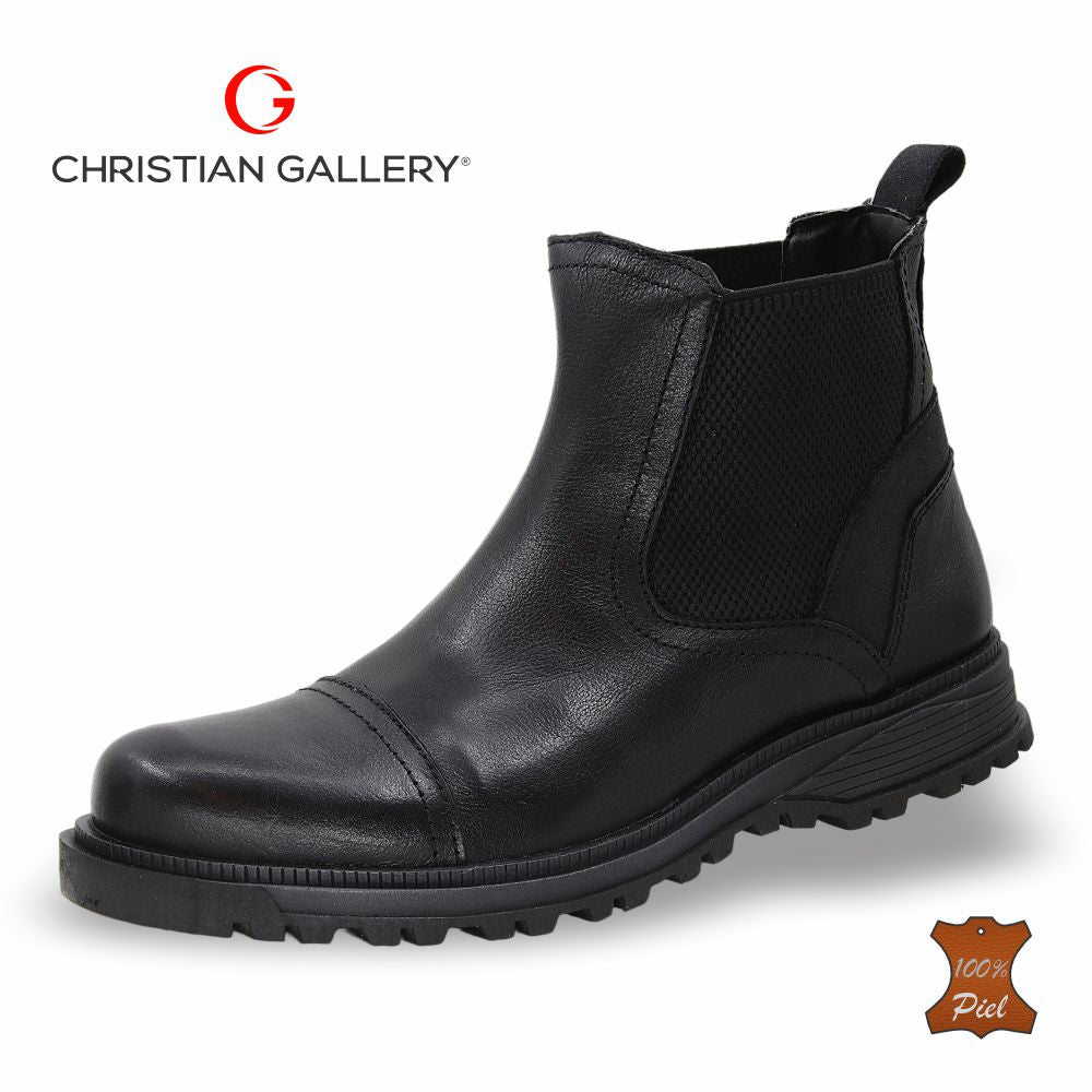 Bota Outdoor de Piel mod. 6101-1 color Negro – Christian Gallery