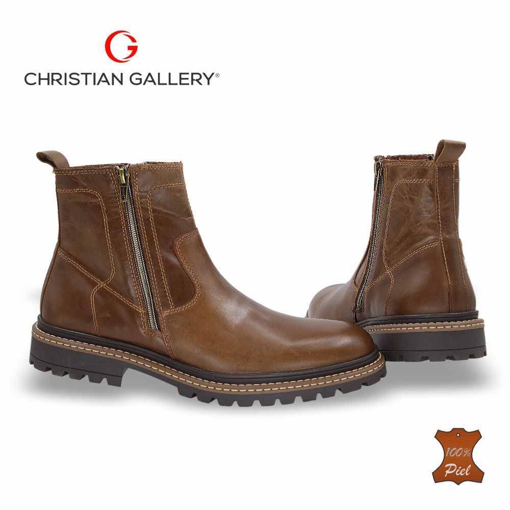 Bota Outdoor de Piel mod. 5751 color Miel – Christian Gallery