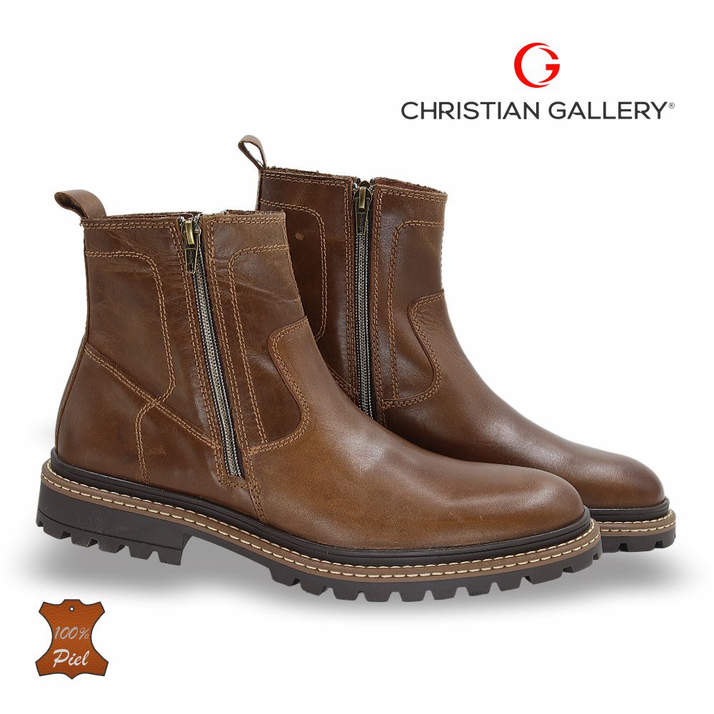 Bota Outdoor de Piel mod. 5751 color Miel – Christian Gallery