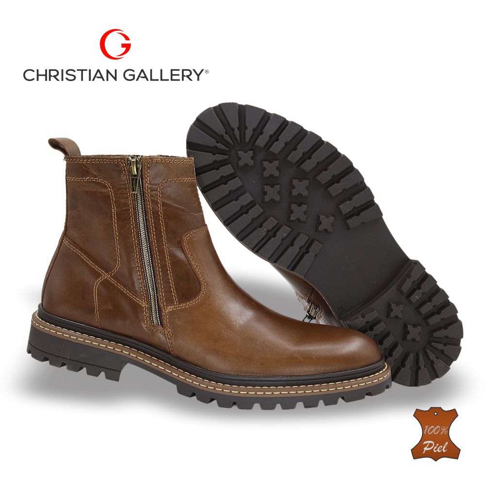 Bota Outdoor de Piel mod. 5751 color Miel – Christian Gallery