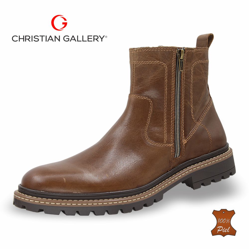 Bota Outdoor de Piel mod. 5751 color Miel – Christian Gallery