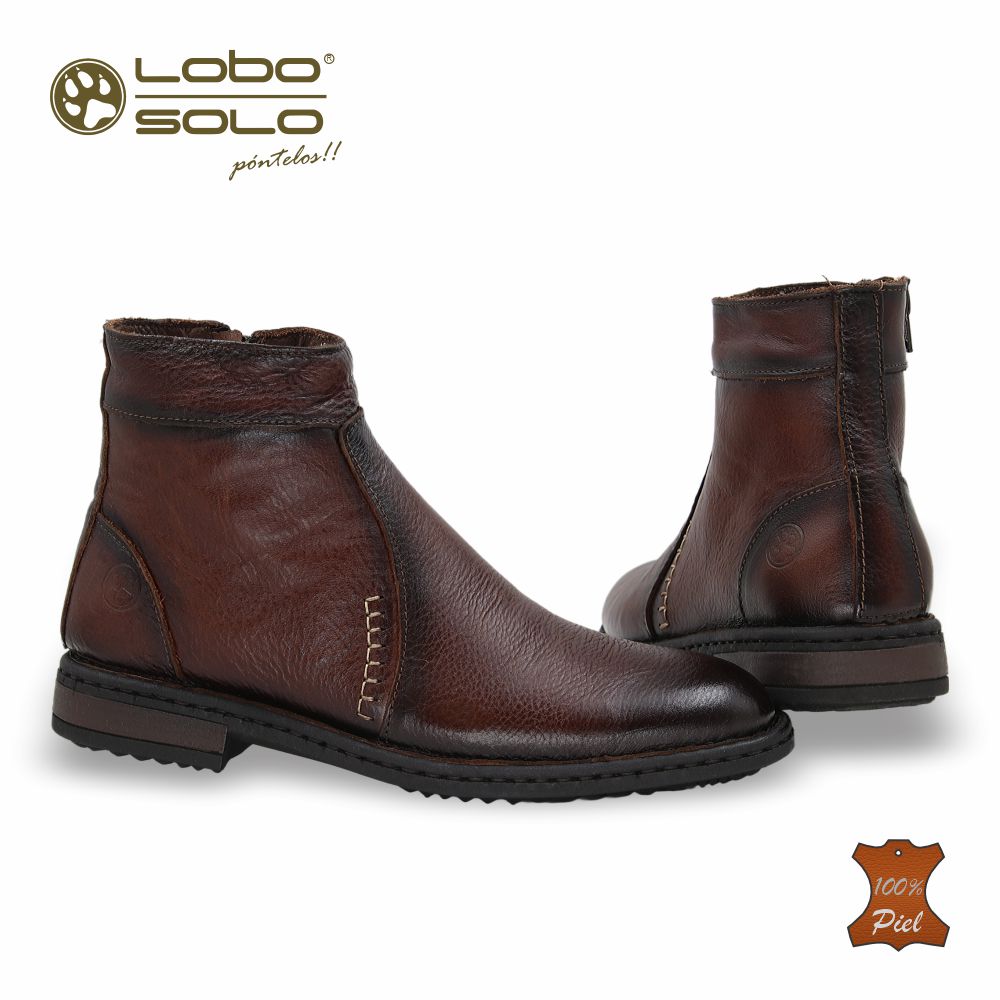 Zapato Formal media bota de Piel mod. 7951 color Besani – LOBO SOLO