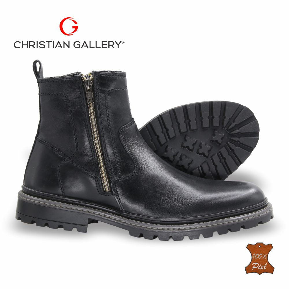 Bota Outdoor de Piel mod. 5751 color Negro – Christian Gallery
