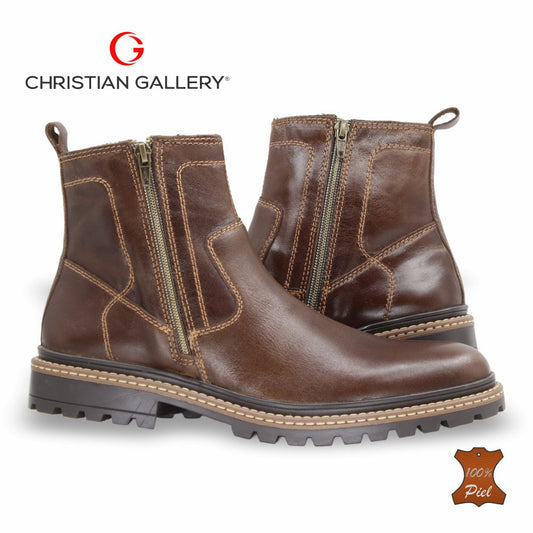 Bota Outdoor de Piel mod. 5751 color Miel – Christian Gallery