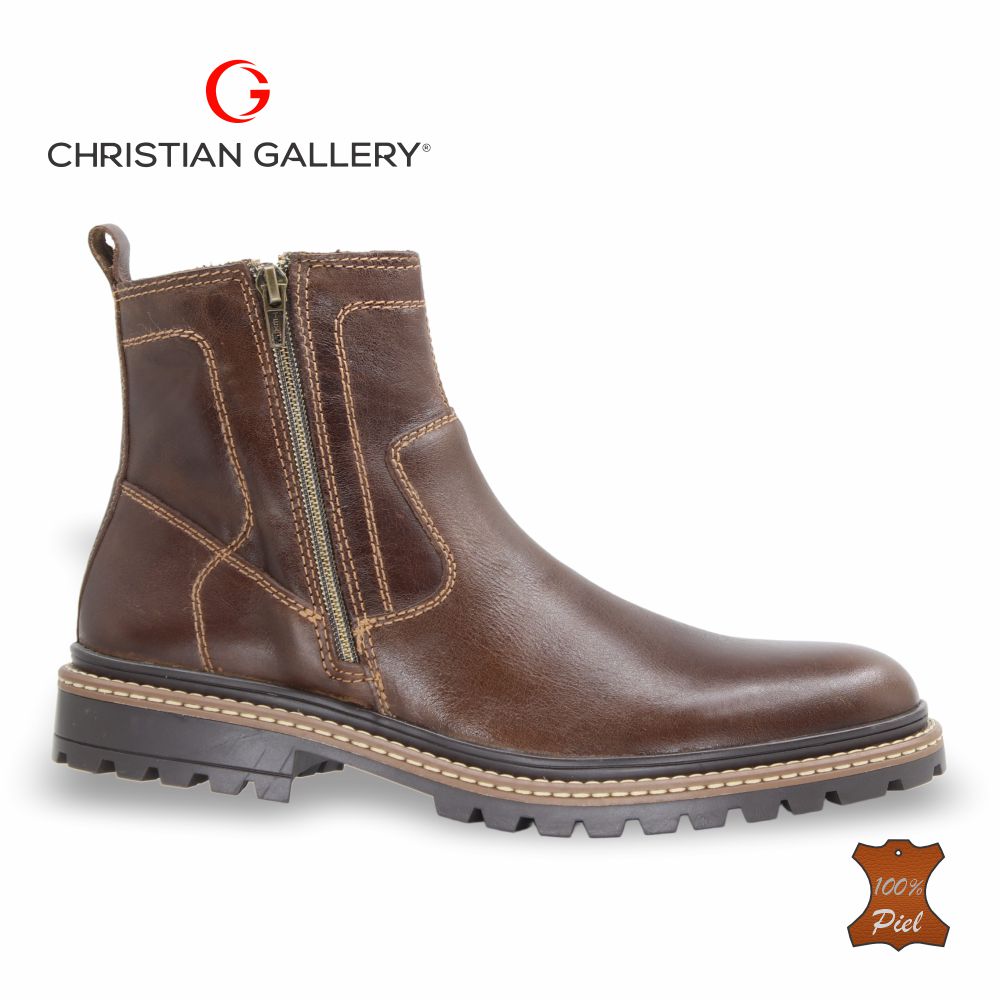 Bota Outdoor de Piel mod. 5751 color Miel – Christian Gallery