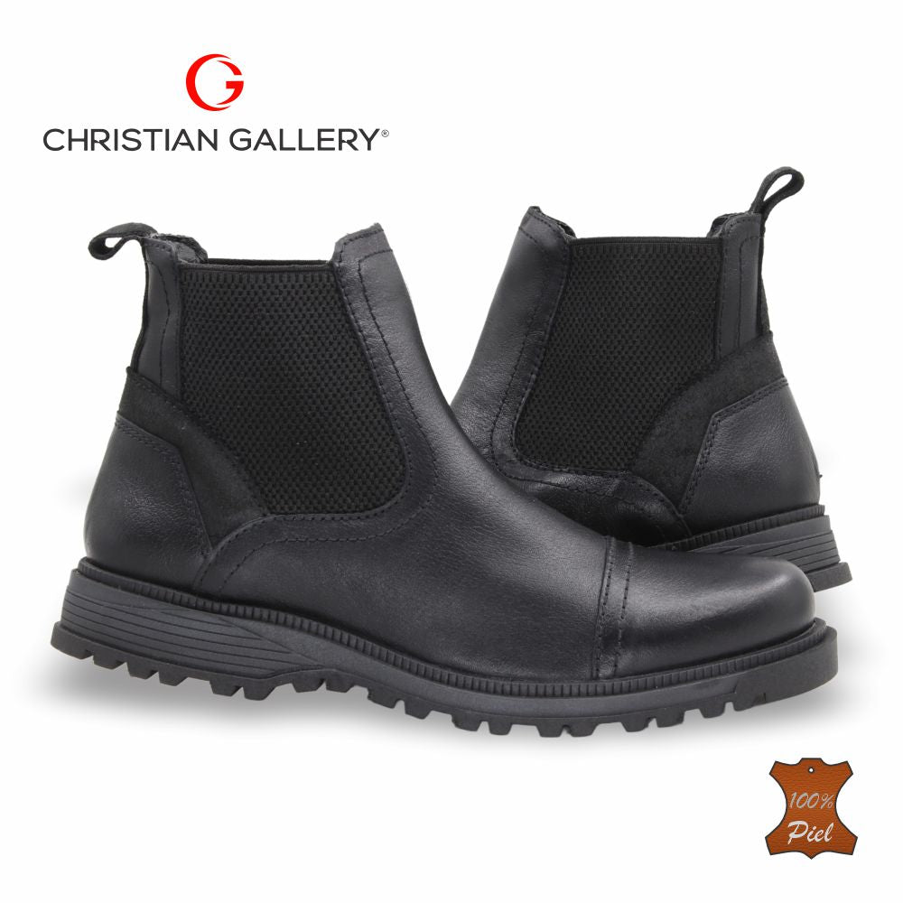 Bota Outdoor de Piel mod. 6101-1 color Negro – Christian Gallery