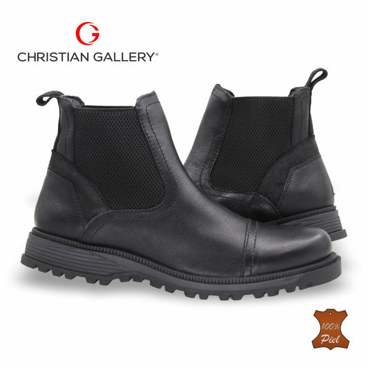 Bota Outdoor de Piel mod. 6101-1 color Negro – Christian Gallery