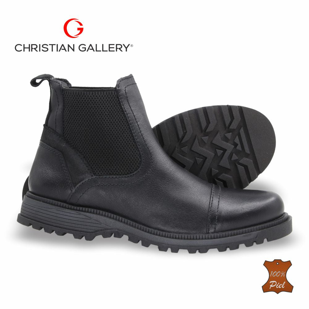 Bota Outdoor de Piel mod. 6101-1 color Negro – Christian Gallery