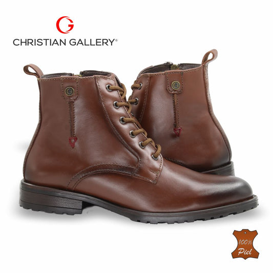 Bota Outdoor de Piel mod. 4208 color Brandy – Christian Gallery