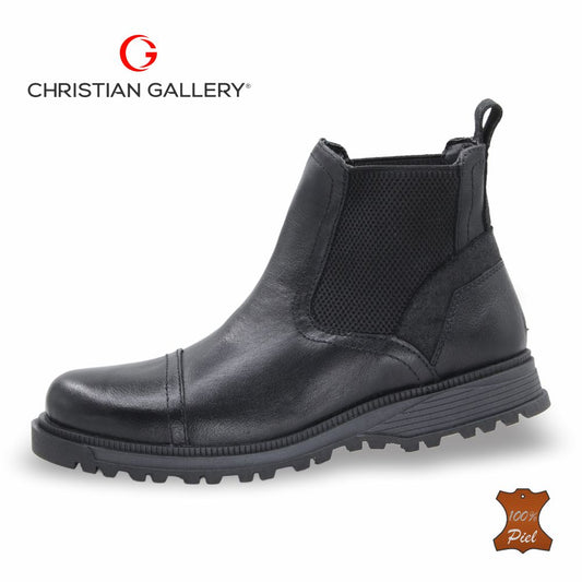 Bota Outdoor de Piel mod. 6101-1 color Negro – Christian Gallery