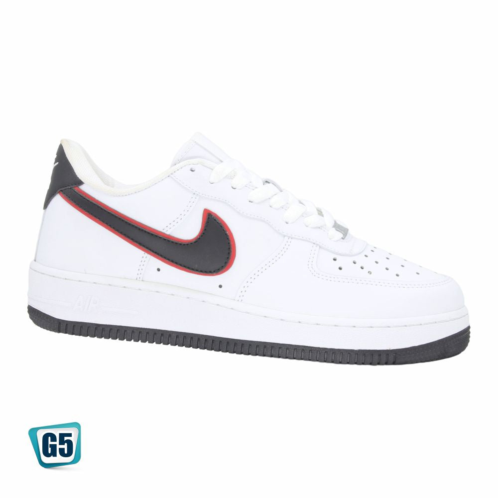CALZADO URBANO MOD. AF1MA COLOR BLANCO/NEGRO/ROJO