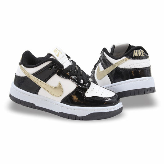 CALZADO URBANO REPLICA NIK DUNKC EST. 6000G COLOR CH NEGRO BLANCO ORO