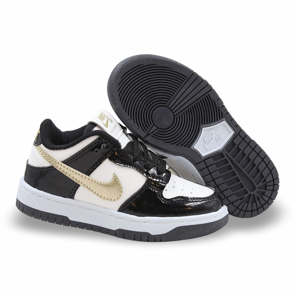 CALZADO URBANO REPLICA NIK DUNKC EST. 6000G COLOR CH NEGRO BLANCO ORO