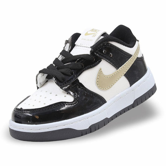 CALZADO URBANO REPLICA NIK DUNKC EST. 6000G COLOR CH NEGRO BLANCO ORO
