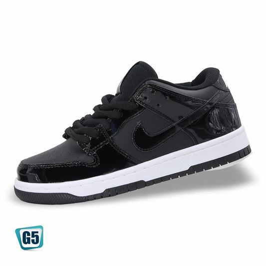 CALZADO URBANO REPLICA DUNK LM COLOR CHAROL BLANCO / NEGRO