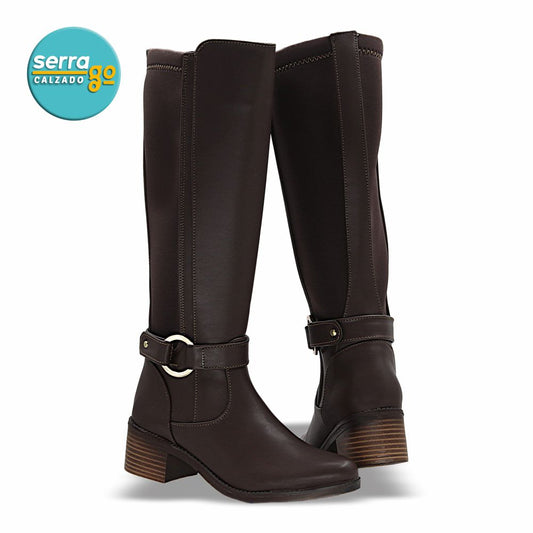 BOTA  DAMA ESTILO 8092 COLOR CAFÉ