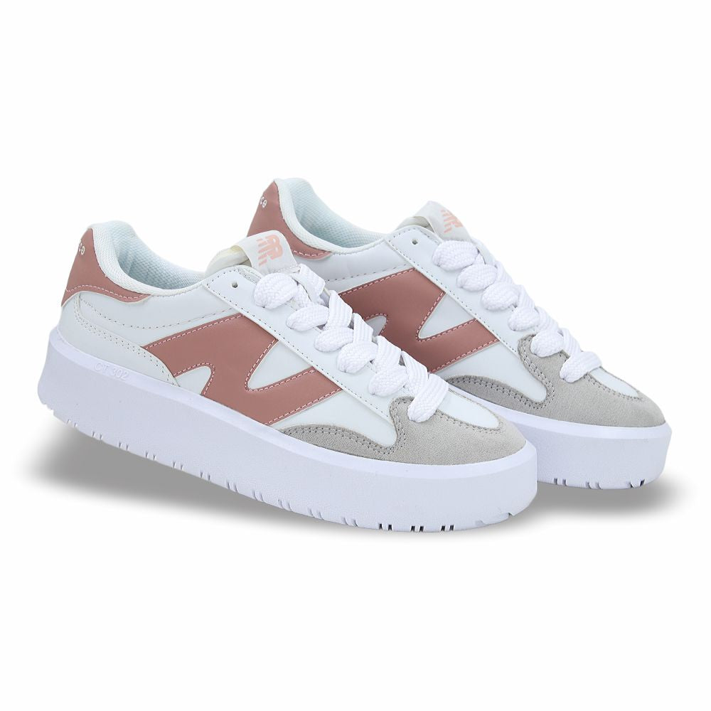 CALZADO URBANO REPLICA NEW BALANCE  MOD CT302G COLOR BLANCO CORAL GRIS