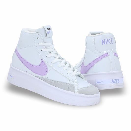 CALZADO URBANO REPLICA NIK BLAZER MID L20 COLOR BLANCO LILA