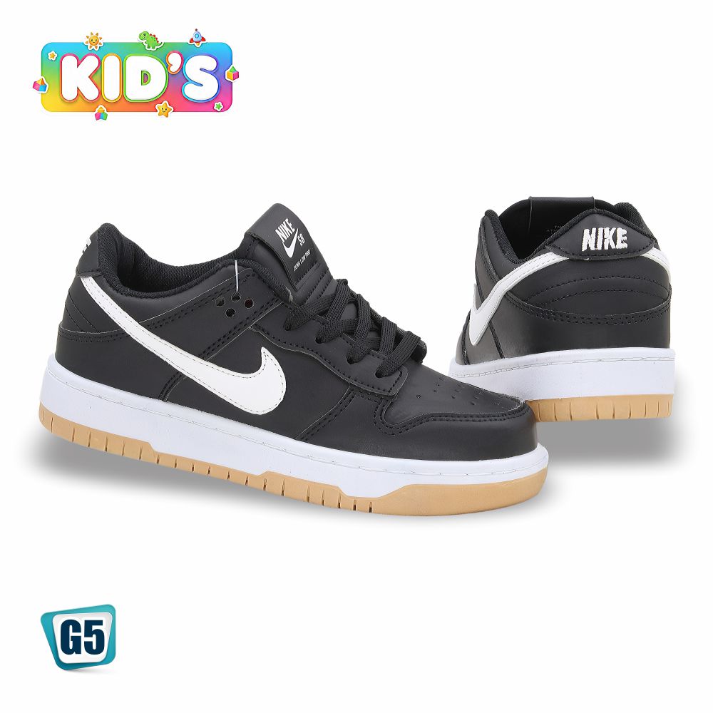 CALZADO URBANO KID´S REP NIK AIR FORC 6000G COLOR NEGRO BLANCO AMBAR