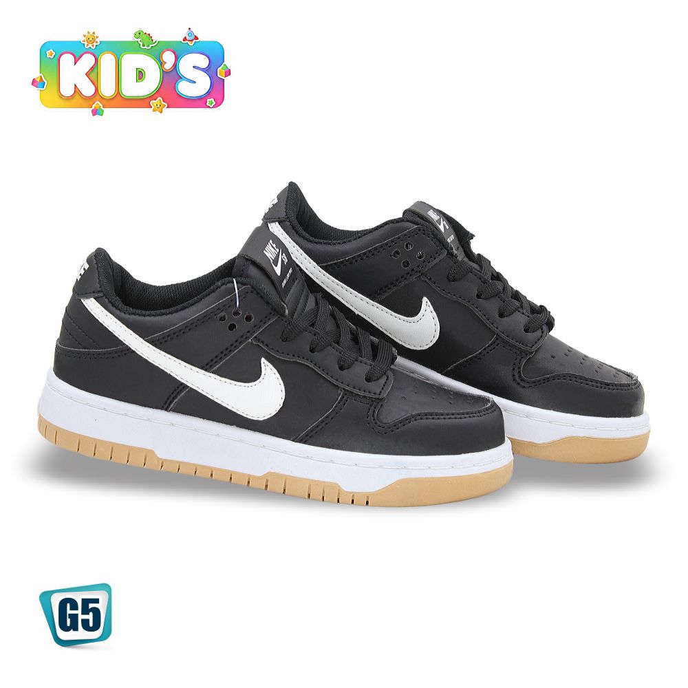 CALZADO URBANO KID´S REP NIK AIR FORC 6000G COLOR NEGRO BLANCO AMBAR