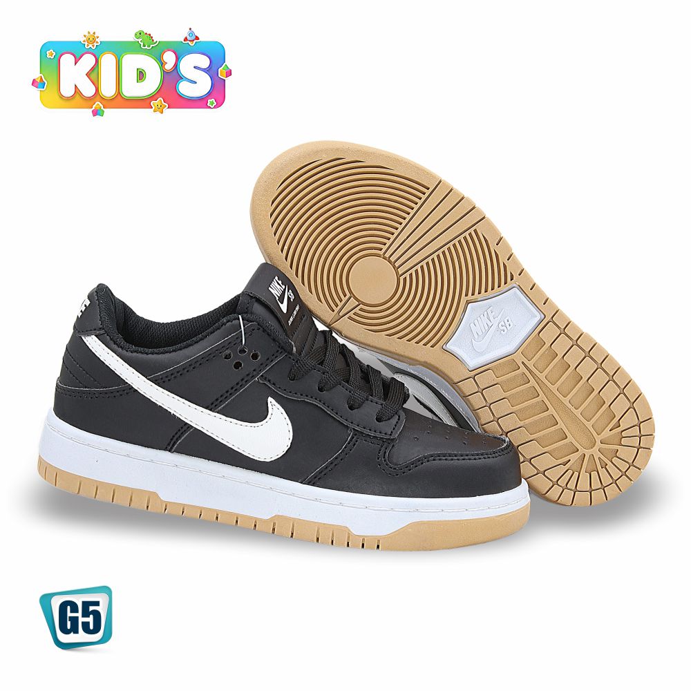 CALZADO URBANO KID´S REP NIK AIR FORC 6000G COLOR NEGRO BLANCO AMBAR