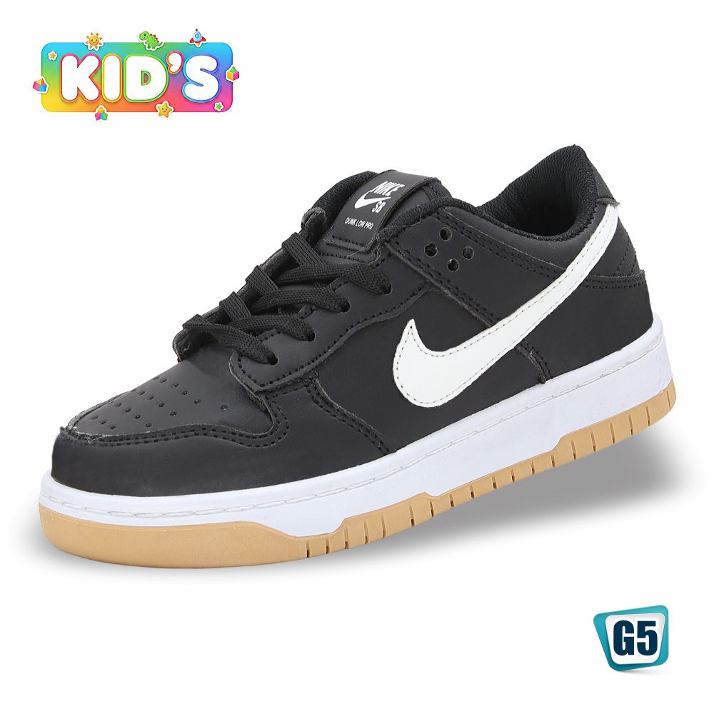 CALZADO URBANO KID´S REP NIK AIR FORC 6000G COLOR NEGRO BLANCO AMBAR