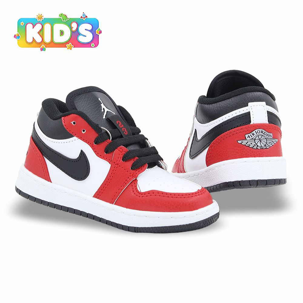 CALZADO URBANO REPLICA AIR JDAN JOR-BR COLOR NEGRO BLANCO ROJO