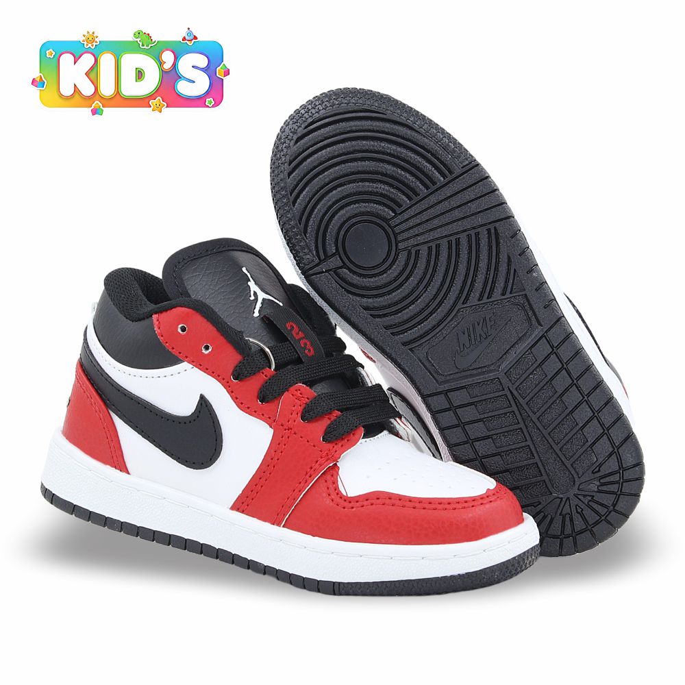 CALZADO URBANO REPLICA AIR JDAN JOR-BR COLOR NEGRO BLANCO ROJO