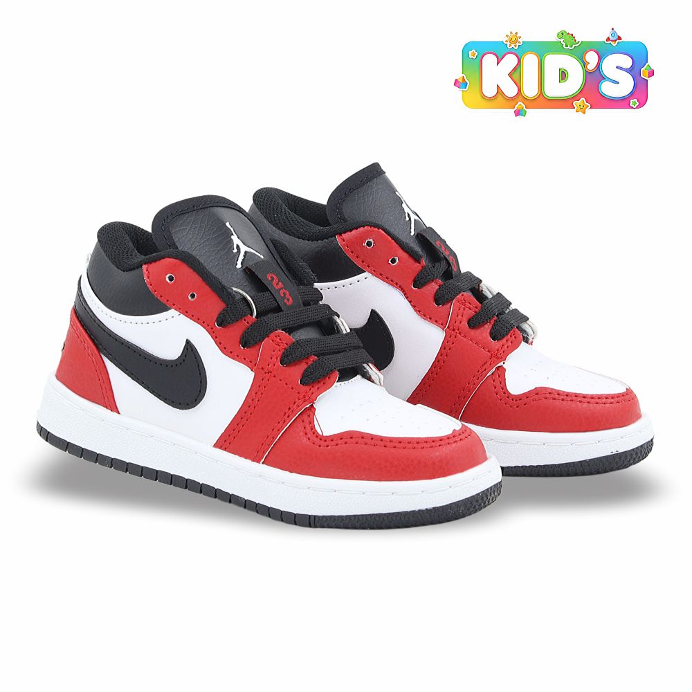 CALZADO URBANO REPLICA AIR JDAN JOR-BR COLOR NEGRO BLANCO ROJO