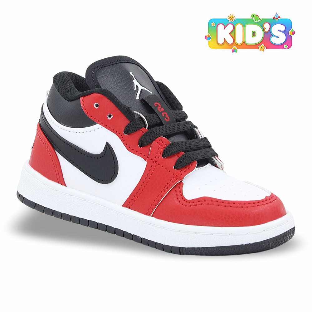 CALZADO URBANO REPLICA AIR JDAN JOR-BR COLOR NEGRO BLANCO ROJO