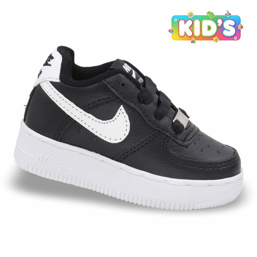 CALZADO URBANO REPLICA NIK AIR FORCE 1 L20 COLOR NEGRO BLANCO