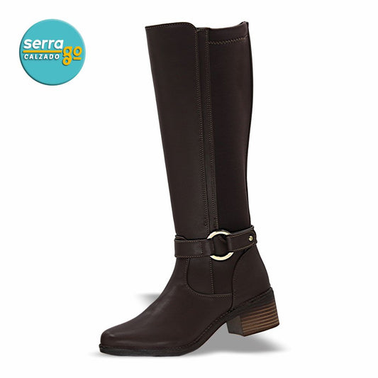 BOTA  DAMA ESTILO 8092 COLOR CAFÉ