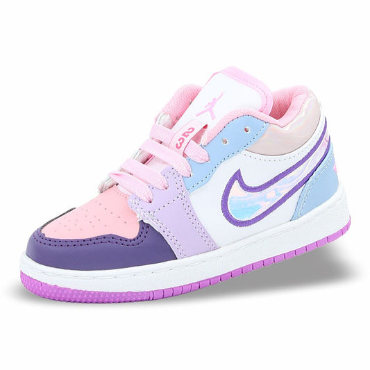 CALZADO URBANO REPLICA AIR JDAN COLOR ROSA / MORADO / LILA