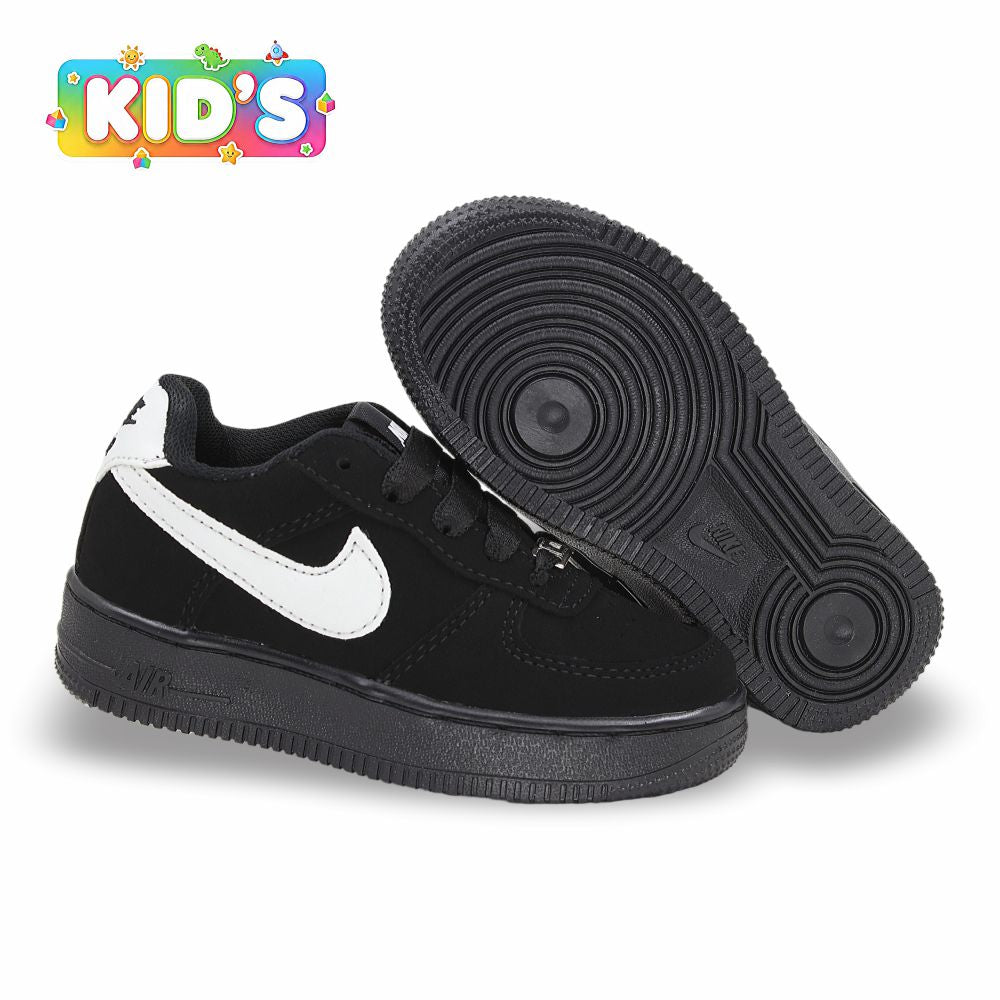 CALZADO URBANO KID´S REP NIK AIR FORC AF1C COLOR BLANCO NEGRO