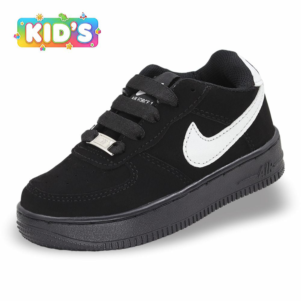CALZADO URBANO KID´S REP NIK AIR FORC AF1C COLOR BLANCO NEGRO