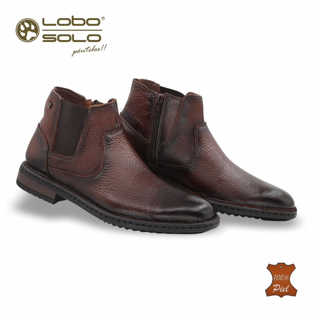 Zapato Formal media bota de Piel mod. 7952 color Besani