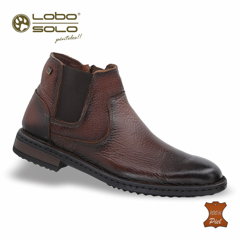 Zapato Formal media bota de Piel mod. 7952 color Besani