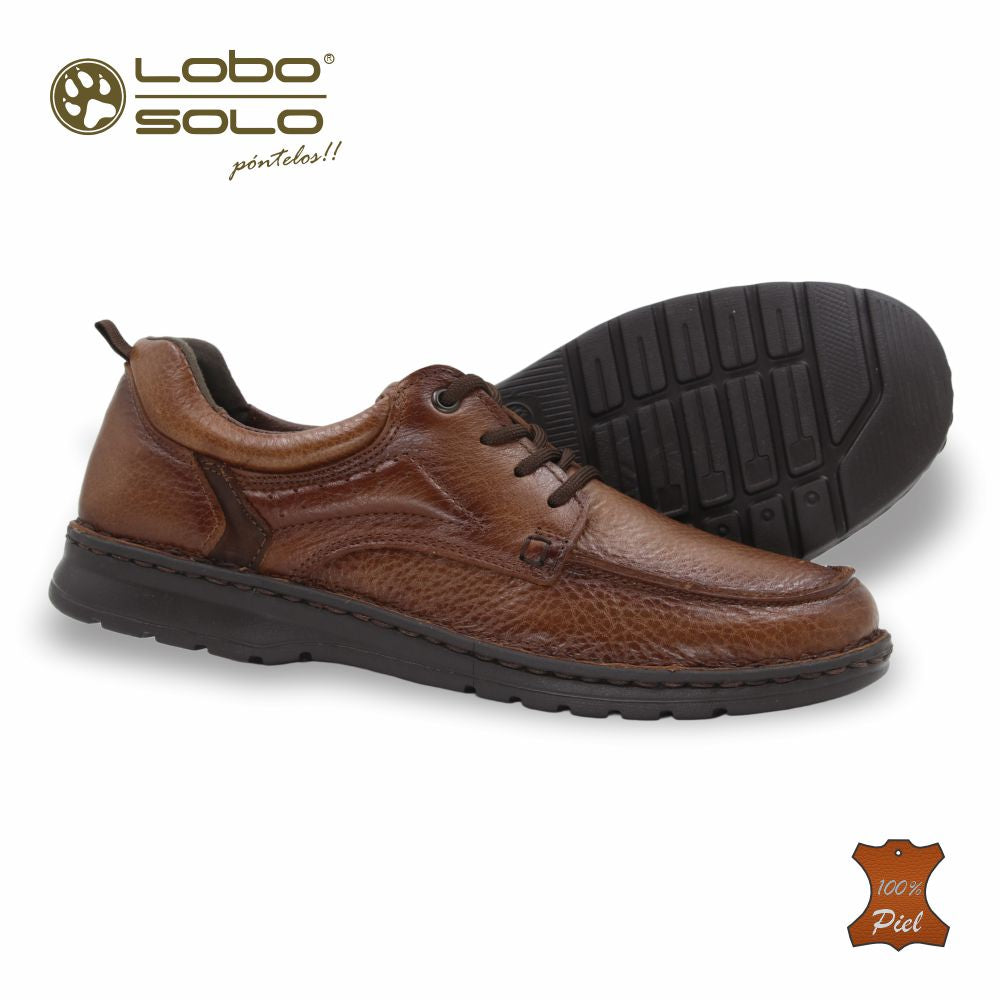Zapato Formal de Piel mod. 9665 color Camel – LOBO SOLO