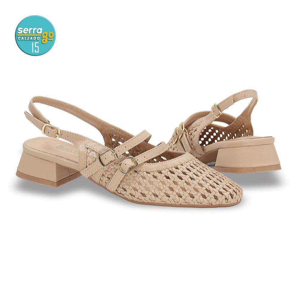 ZAPATILLA DE TACON, MODELO 813, COLOR MAQUILLAJE, CORRIDA 23 - 26