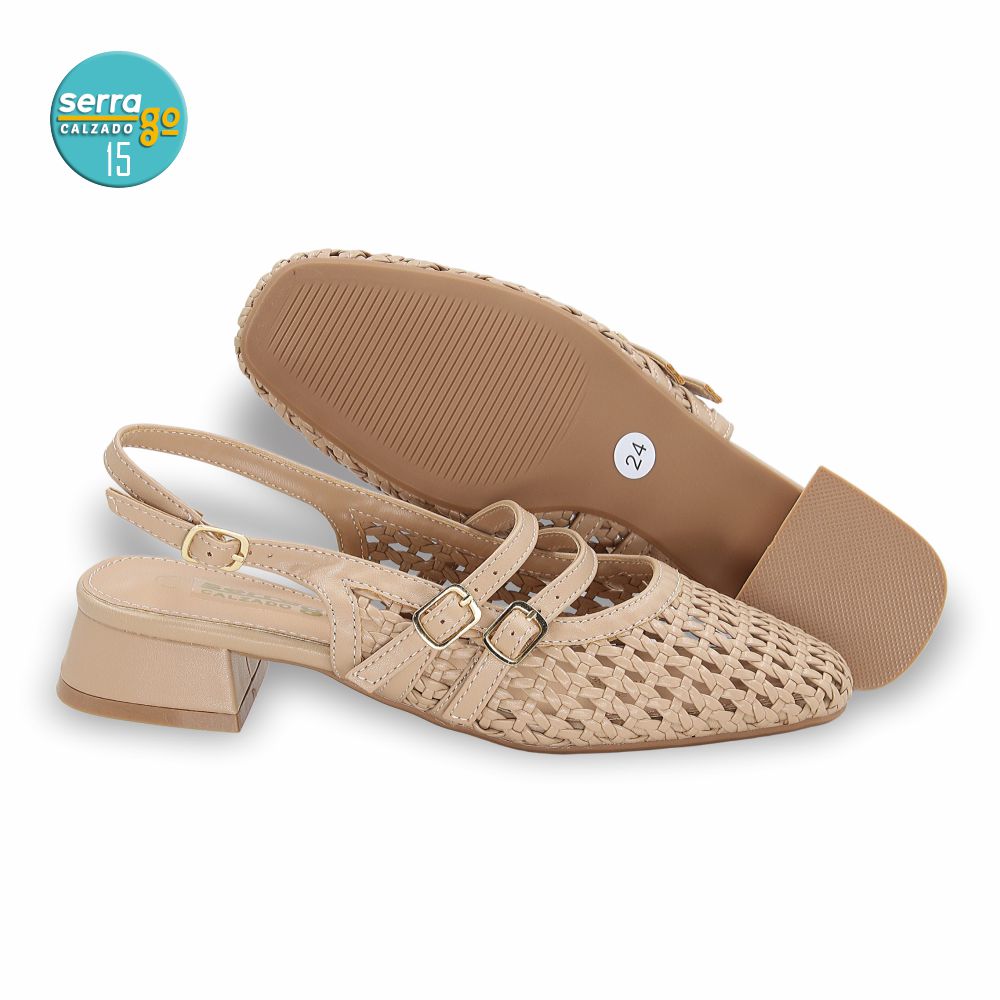 ZAPATILLA DE TACON, MODELO 813, COLOR MAQUILLAJE, CORRIDA 23 - 26