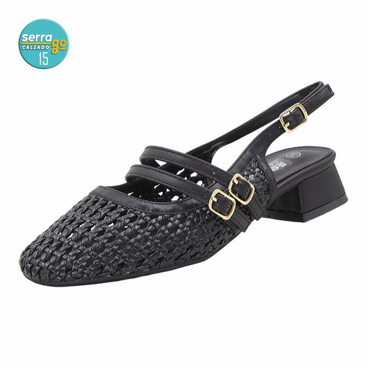 ZAPATILLA DE TACON, MODELO 813, COLOR NEGRO, CORRIDA 23 - 26