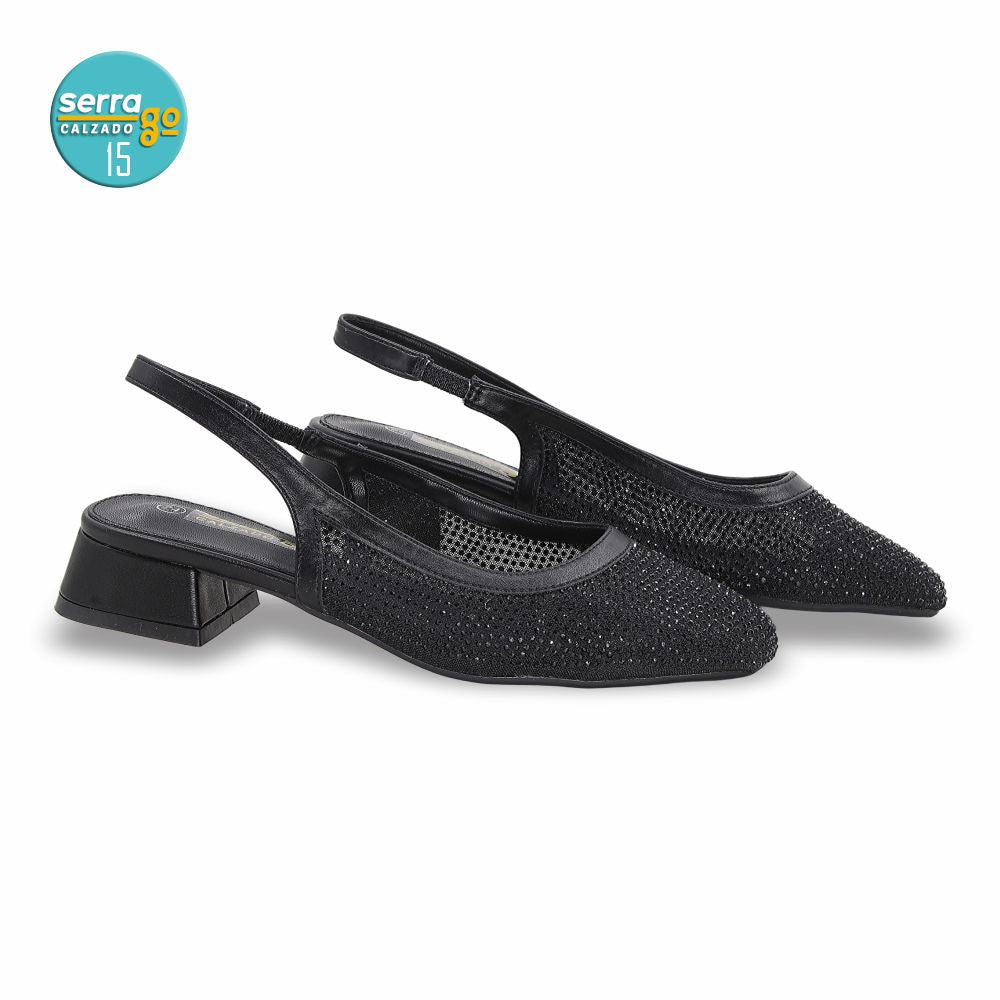 ZAPATILLA DE TACON, MODELO 812, COLOR NEGRO, CORRIDA 23 - 26