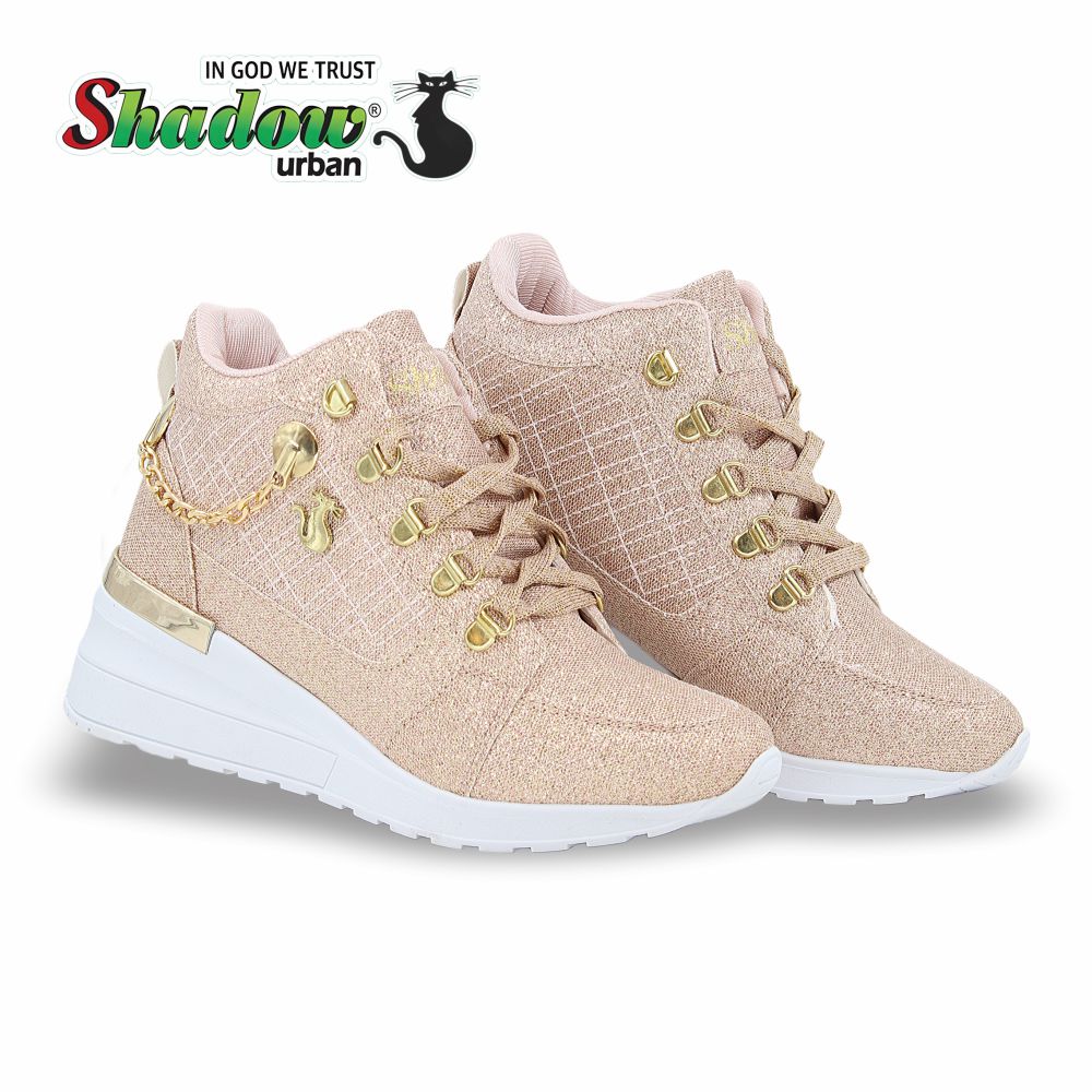 CALZADO URBANO ESTILO 2026 COLOR GLITER ORO ROS