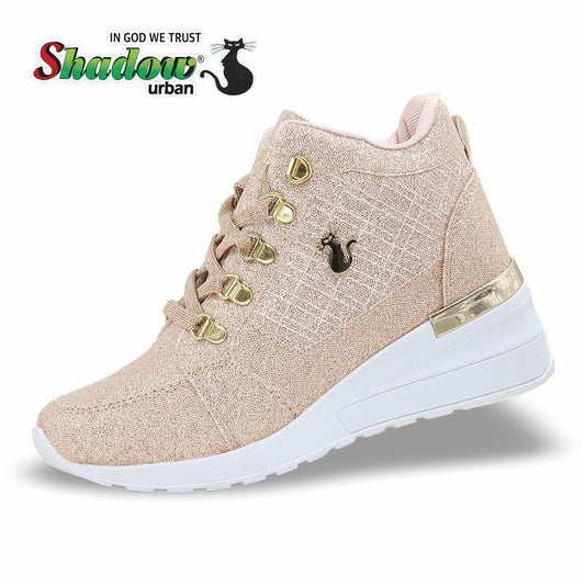CALZADO URBANO ESTILO 2026 COLOR GLITER ORO ROS